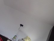 Moglie sexy si diverte a provare vestiti e a tagliarli di dosso. Mora balla nuda per casa. 9/16