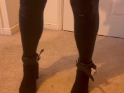 Submissive wife Mistress X gets her throat used, spanked, flogged, teased and edged till she has an 1/16