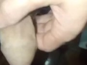 My BIG COCK is full of cum! Cum in a strong stream in the bathroom 3/16