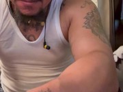 Hot Tattooed Guy Jerking Off With Female Fan Over The Phone 12/16