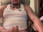 Hot Tattooed Guy Jerking Off With Female Fan Over The Phone 7/16