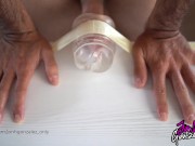 Clear Fleshlight Fuck and Cumshot - Transparent Male Sex Toy 6/16