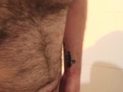 Male masturbation in front of mirror after getting high 14/16
