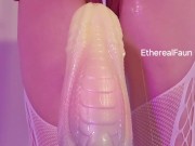 Squating fucking Huge Bad Dragon dildo to MONSTER creampie 16/16