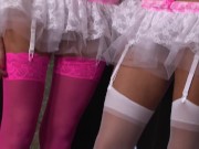 Kat Lee And Kit Lee Keep Their Thigh Highs On As They Share A Dick- PervMilfsnTeens 11/16