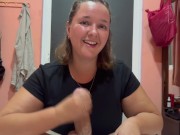 Girlfriend talks dirty to you while she sucks and jerks off your cock 13/16