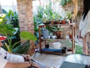 Masturbating outside. 6/16