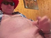 Big cock jerking off with tied up balls. Hard deep explosive orgasm 9/16