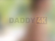 DADDY4K. Slutty GF is sucking a cock and then stripteasing for another in one room 14/16