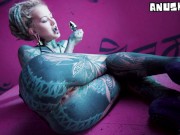 Solo ANAL fisting - Toys and Plugs for Tattoo Girl - Asshole streching 15/16