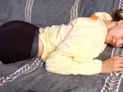 The girl loves to tease you lying on the couch 10/16