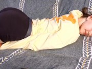 The girl loves to tease you lying on the couch 8/16