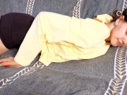 The girl loves to tease you lying on the couch 9/16