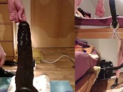 Several big long Dildos in Doggy-style (multicam) 12/16