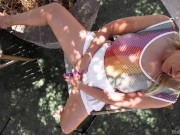 Wife lets me creampie her tight pussy outdoors 2/16