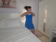 Horny stepmom asks her stepson to fuck her and cum inside her hairy pussy 1/16