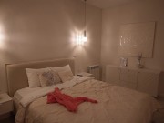 Hot babe brings herself to orgasm playing with big dildo and anal beads 1/16