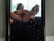 Drenched my mirror in cum