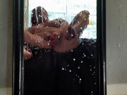 Drenched my mirror in cum 14/16