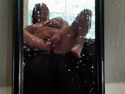 Drenched my mirror in cum 16/16