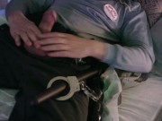 grilletes apretando mis huevos, vigilante de seguridad 7/16