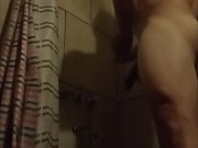 Big dick guy in the shower 2/16