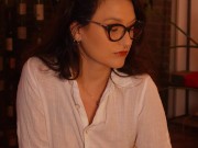 pov: you can't resist your boss when she wants to give you a blowjob in her office 3/16