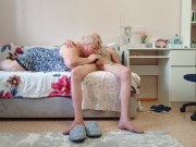 Stepmom sucks cock and gets cum in her throat 13/16