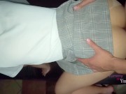 Ella quería una buena calificación, pero se la tenia que ganar dándome su culo. 12/16