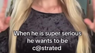 When he is super serious he wants to be