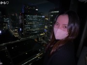 「最初からすぐイカされちゃった…///」 夜景のきれいな場所で特大イキ声出しまくり… 裸より恥ずかしい服で、いろんな箇所が丸見えオイルSEX♥ 1/16