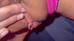 I’m massaging and rubbing my clit. Close-up. A woman’s moans.