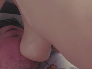 Milking my milky tits while I do adult breastfeeding - Suck my milk and get squirt milk in mouth 4/16