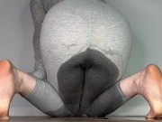 Grey Leggings Multiple Pee Stain Due to All Day Rewetting 16/16