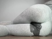 Grey Leggings Multiple Pee Stain Due to All Day Rewetting
