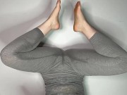 Grey Leggings Multiple Pee Stain Due to All Day Rewetting 7/16