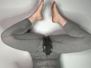 Grey Leggings Multiple Pee Stain Due to All Day Rewetting 8/16