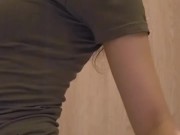 A charming girl loves to tease you in a public bathroom 16/16