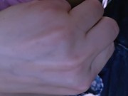 Stranger Guy Almost Seen by Subway Passengers when he put his Dick inside my Panties under my skirt 9/16