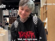 Cutie with anal plug at mall, masturbates in fitting room - pinkloving 13/16