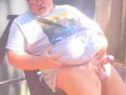 Country Bear Goes Camping with his BIG COCK SHOWING 4/16