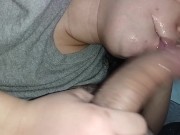 best handjob inside my throat, I destroyed it with daddy's dick in the handjob🍌🤤😋🫦🤭🍌🕳👅💦😵‍ 12/16