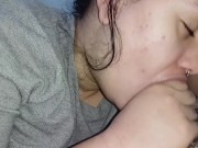 best blowjob and handjob ever, she puts the dick inside her throat driving him crazy🍌💦😵‍💫🤤😋🥛 2/16