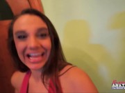 Sweet Busty Brunette Maria Gives A BJ And Rides A Dick! 3/16