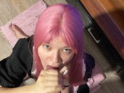 Step Sister Tried On a New Student Blowjob Uniform. And Showed To Step Brother Her Skill 15/16