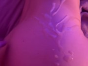 Clapping her cheeks until I bust - covered her in cum 16/16