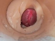 Camera deep inside tight pussy captures huge cum explosion 16/16