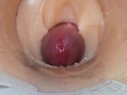 Camera deep inside tight pussy captures huge cum explosion 4/16