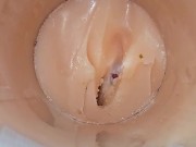 Camera deep inside tight pussy captures huge cum explosion 7/16