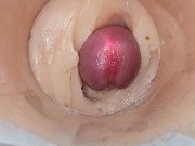 Camera deep inside tight pussy captures huge cum explosion 8/16